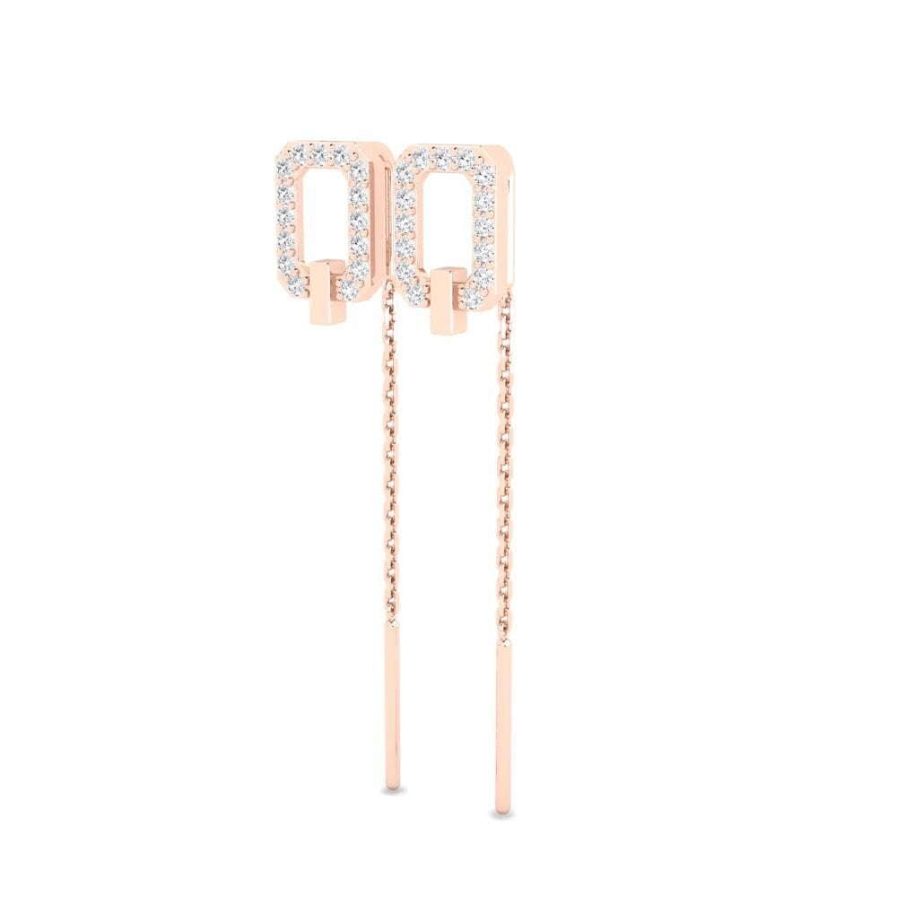 9ct Rose Gold Women's Earring Phatsima - A