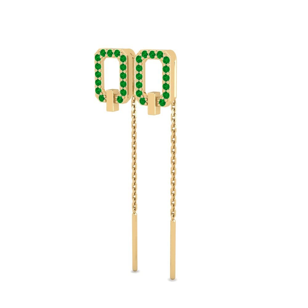 Émeraude Boucle d'oreille femme Phatsima - A