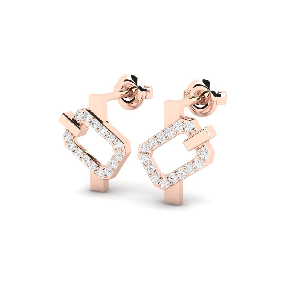 9ct Rose Gold Women's Earring Phatsima - B