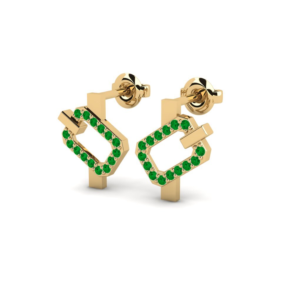 Émeraude Boucle d'oreille femme Phatsima - B