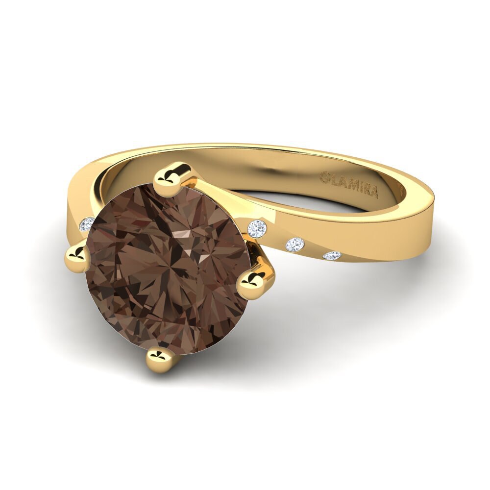 Smoky Quartz Engagement Ring Phillipa 3.0 crt