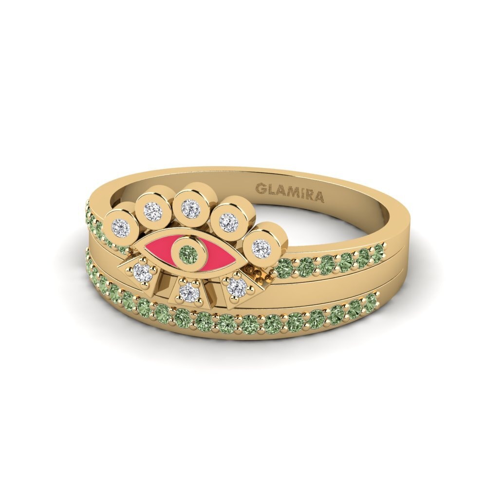 Diamante Verde Anel Phokaia