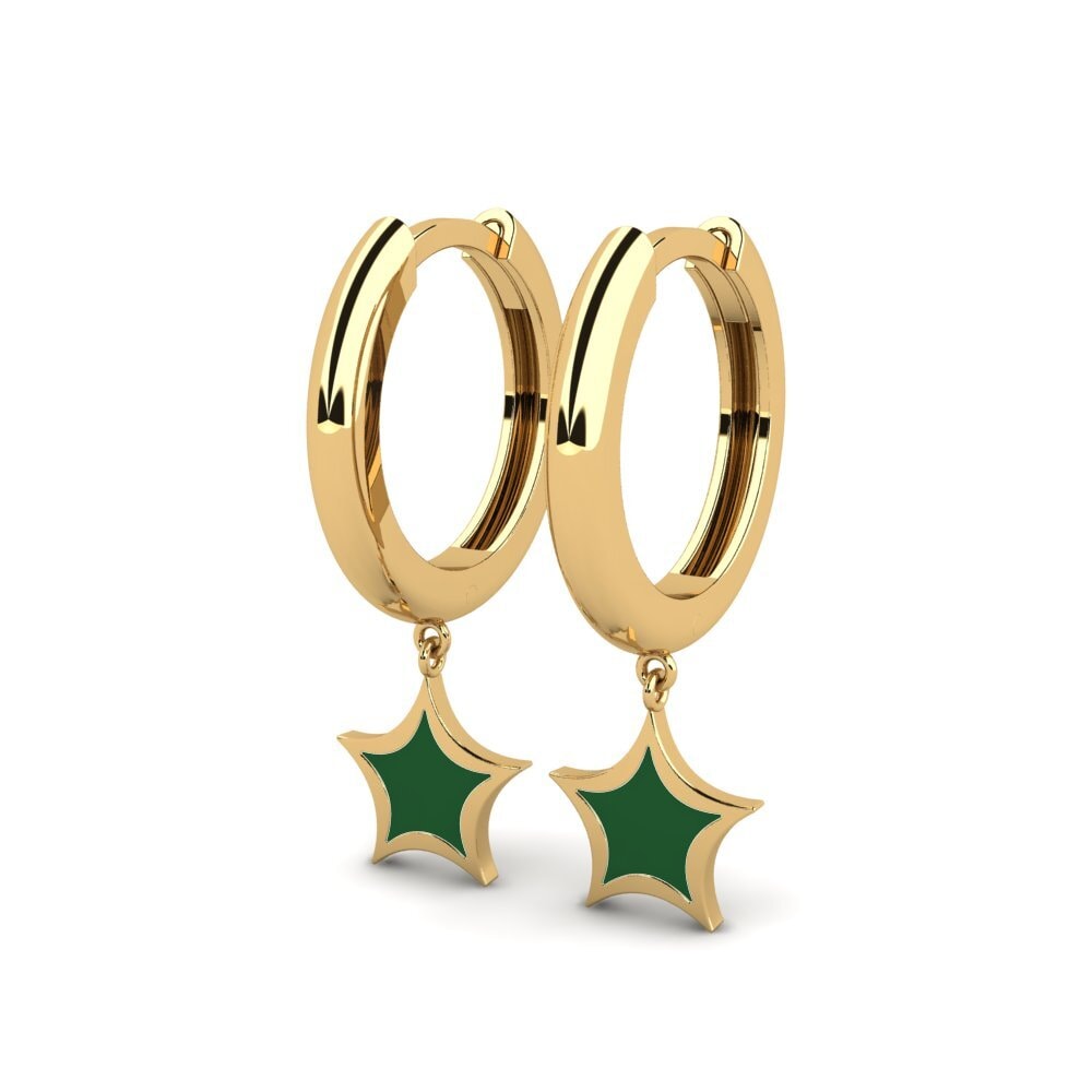 9k Oro Amarillo Pendientes Phosphorus