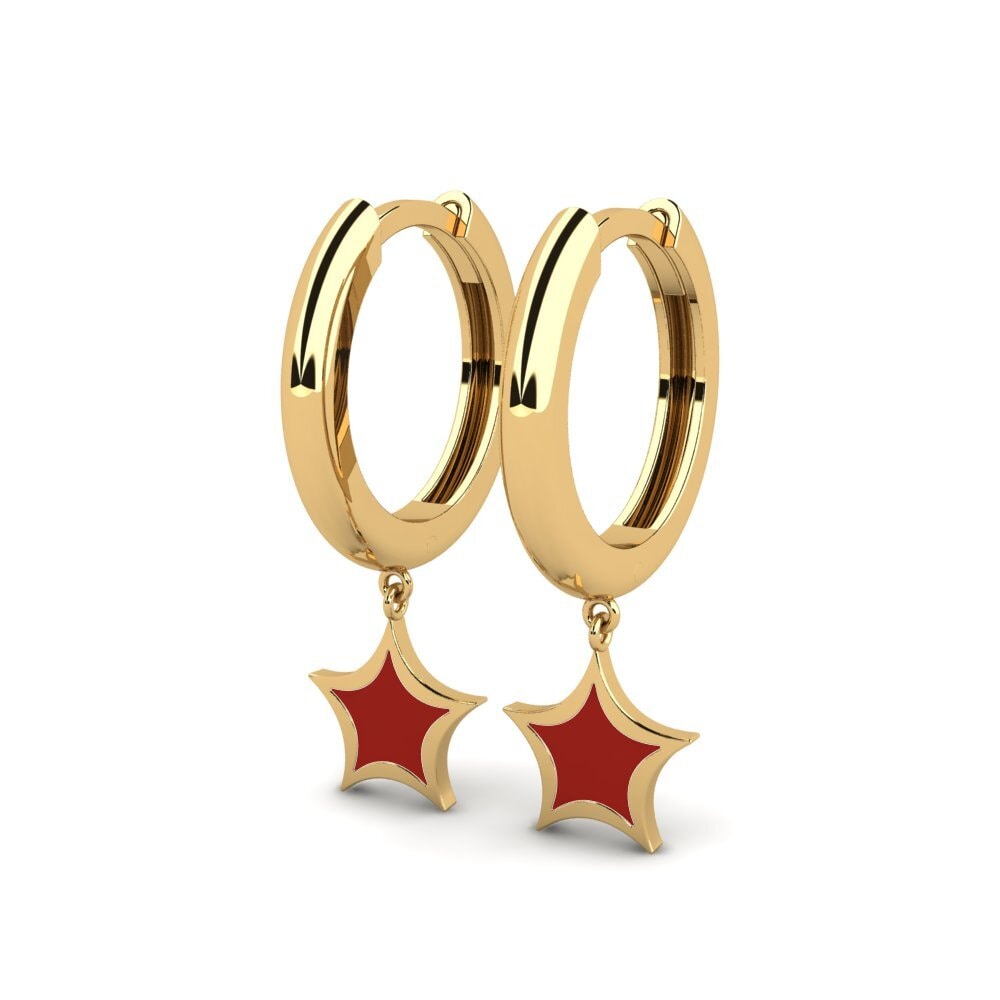 9k Oro Amarillo Pendientes Phosphorus