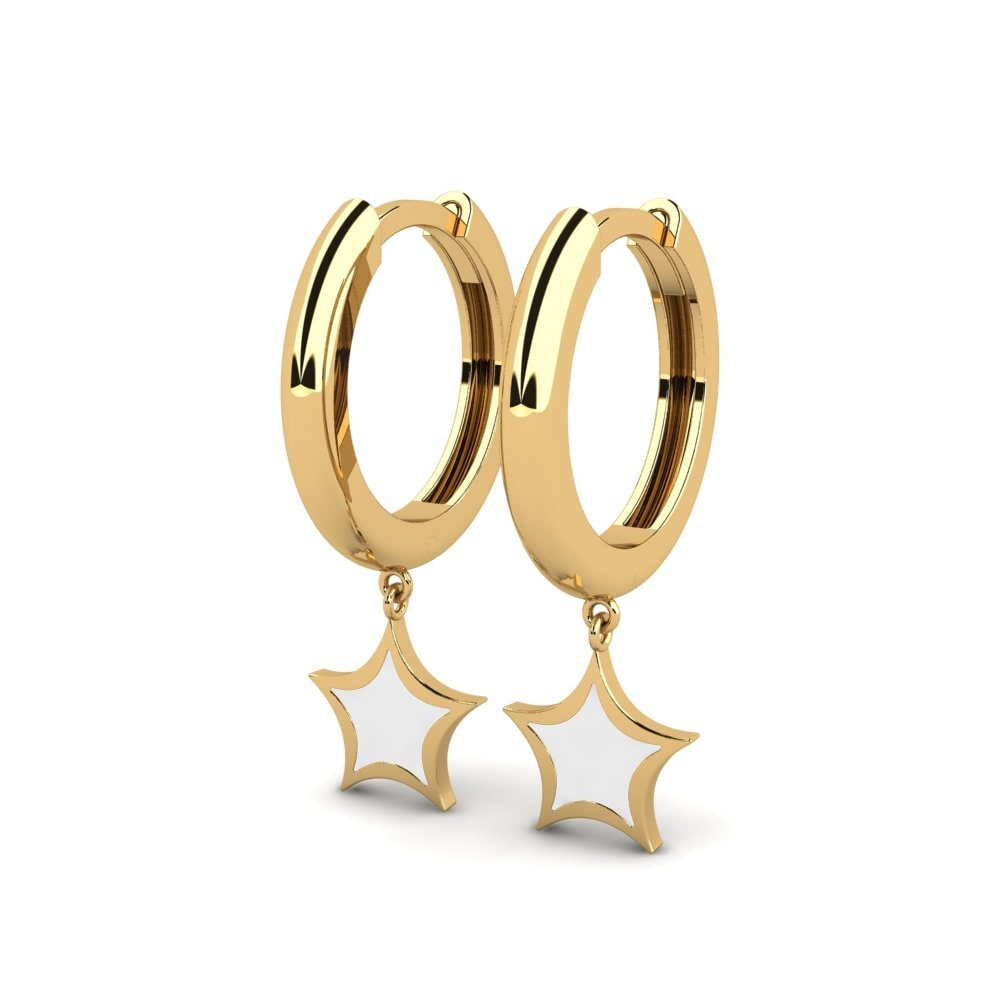 9k Oro Amarillo Pendientes Phosphorus