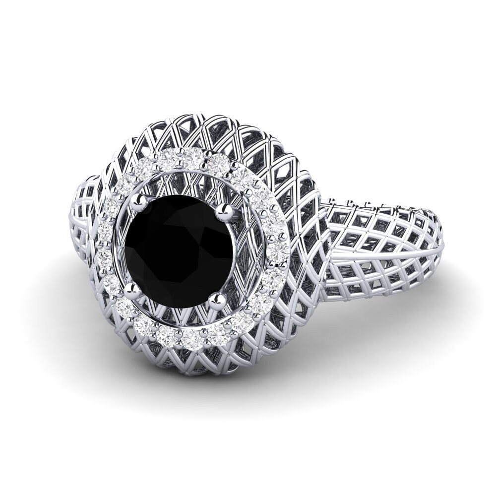 Black Sapphire Engagement Ring Phuket