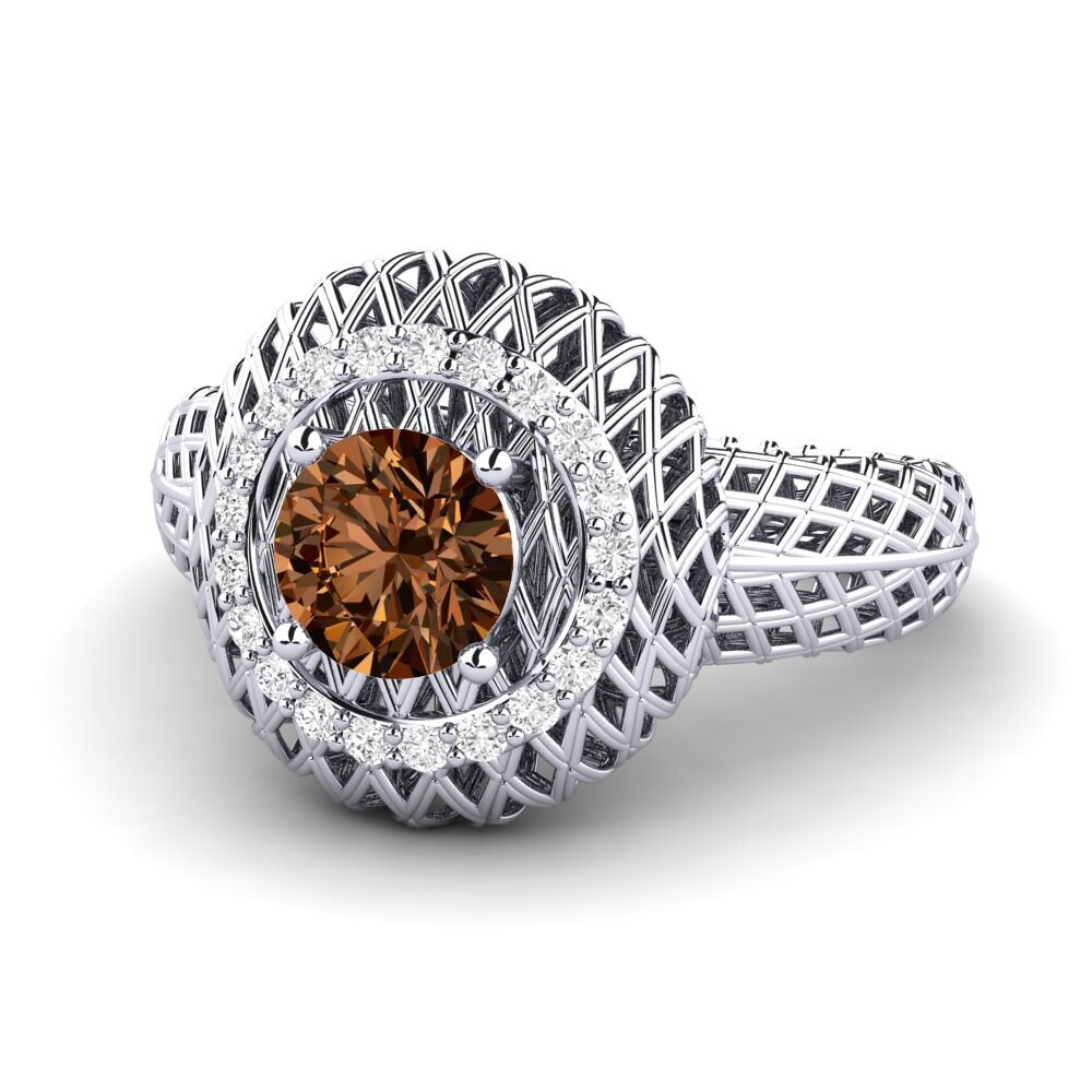 Brown Diamond Engagement Ring Phuket