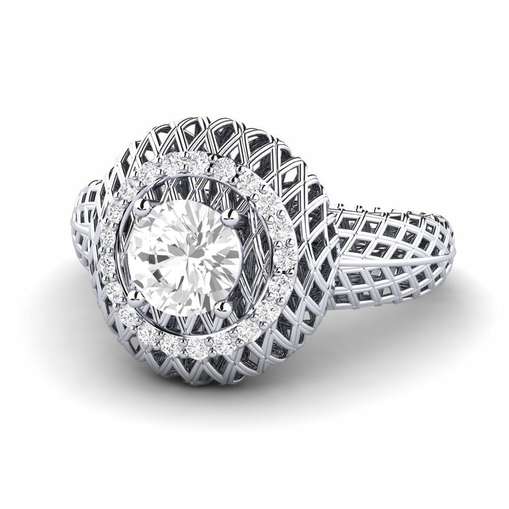 White sapphire Engagement Ring Phuket