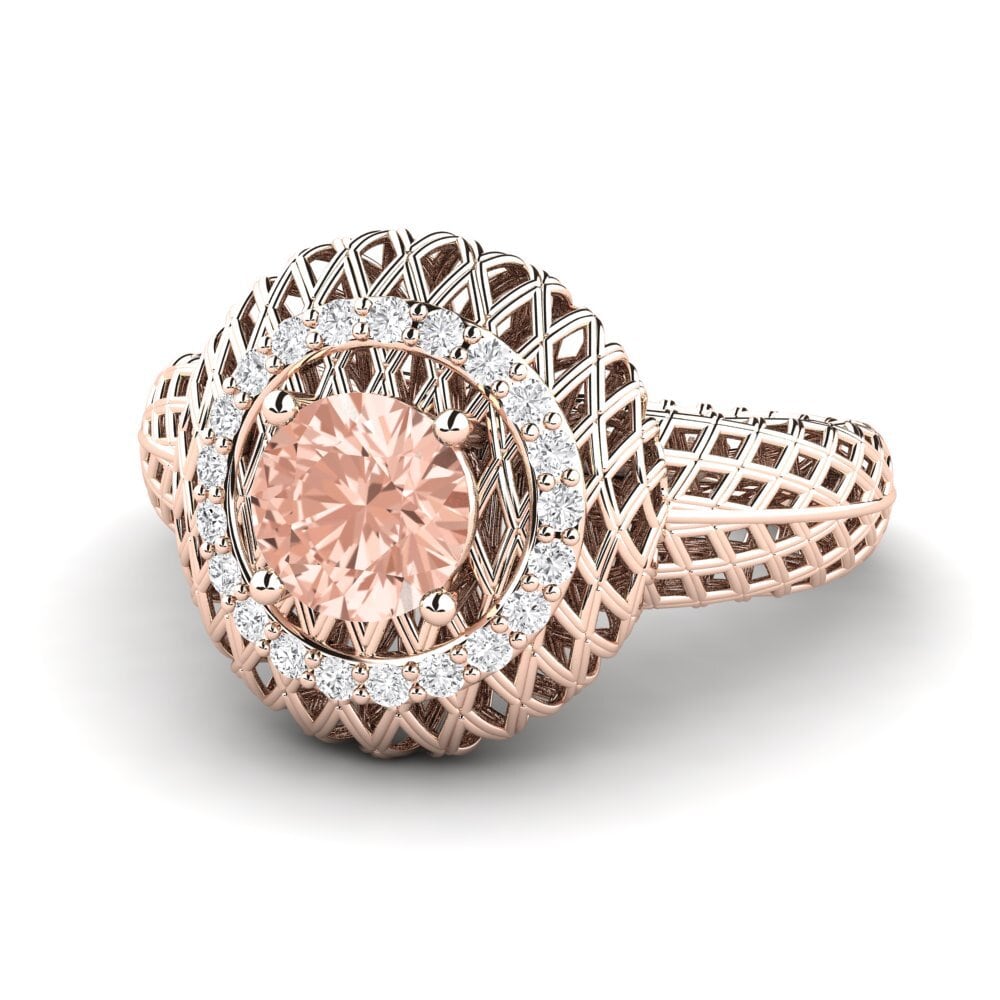 9k Rose Gold Morganite Engagement Ring Phuket