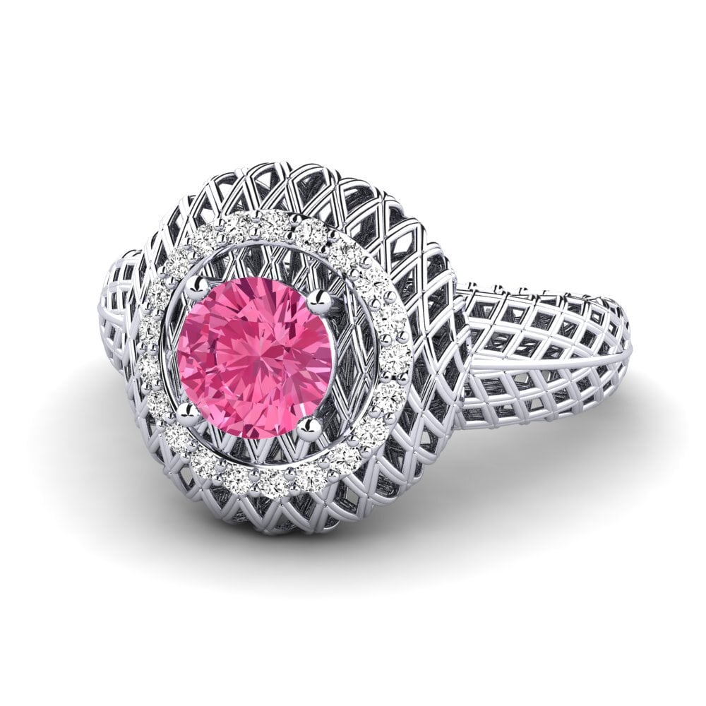 Pink Tourmaline Engagement Ring Phuket