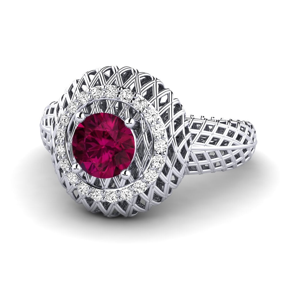 Rhodolite Garnet Engagement Ring Phuket