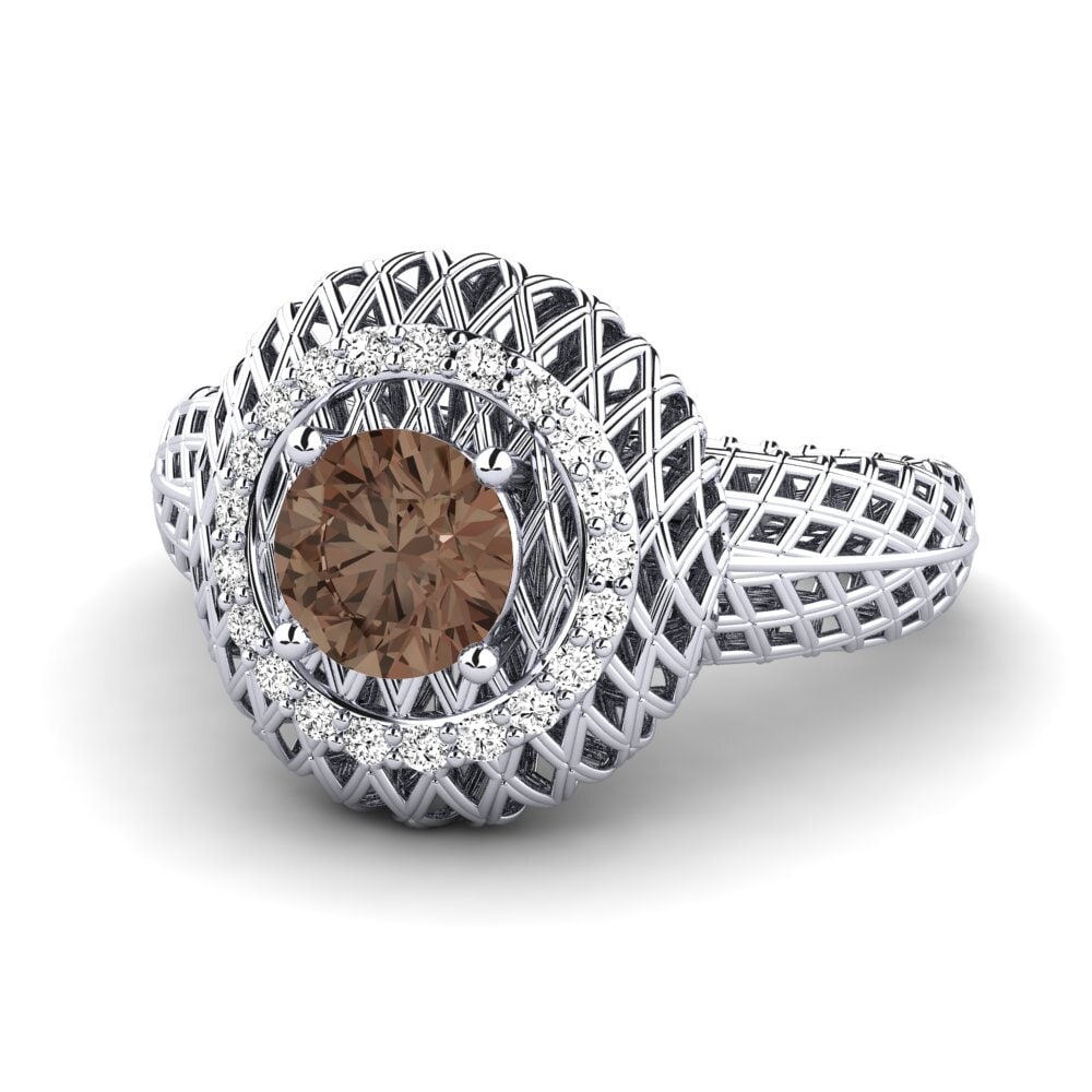 Smoky Quartz Engagement Ring Phuket