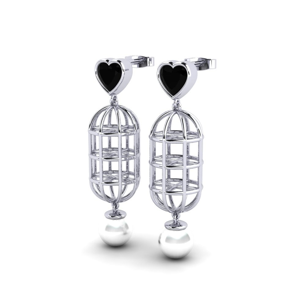 Diamante Negro Pendiente de mujer Phuo