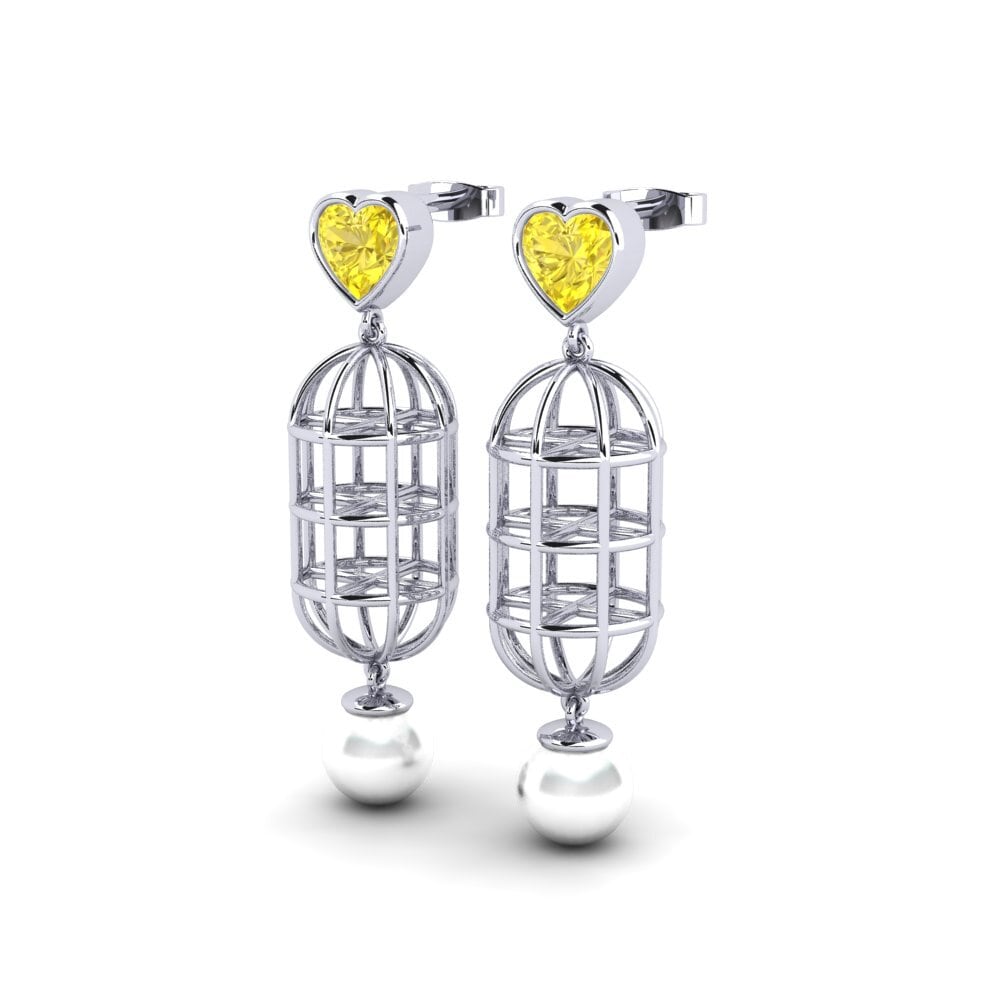 Yellow Sapphire Women's Earring Phuo