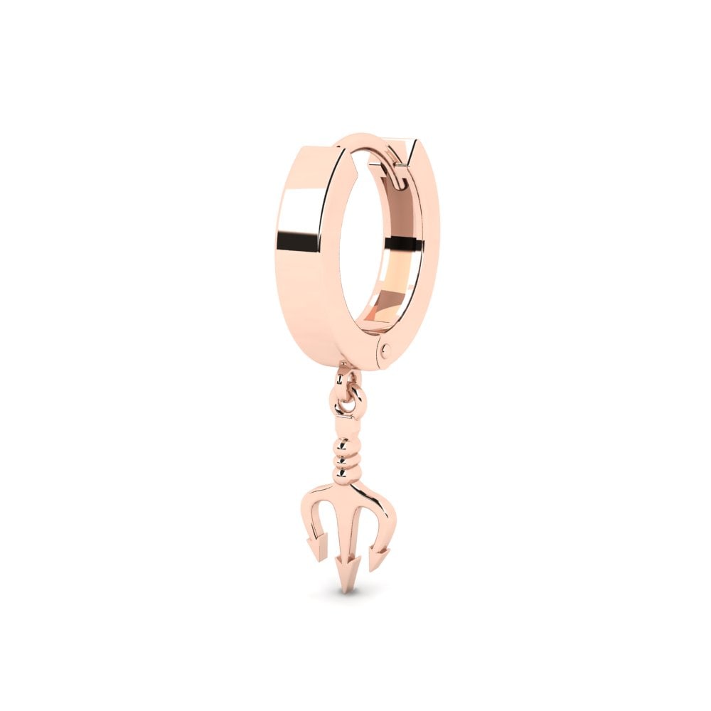 14ct Rose Gold Men's Earring Pica