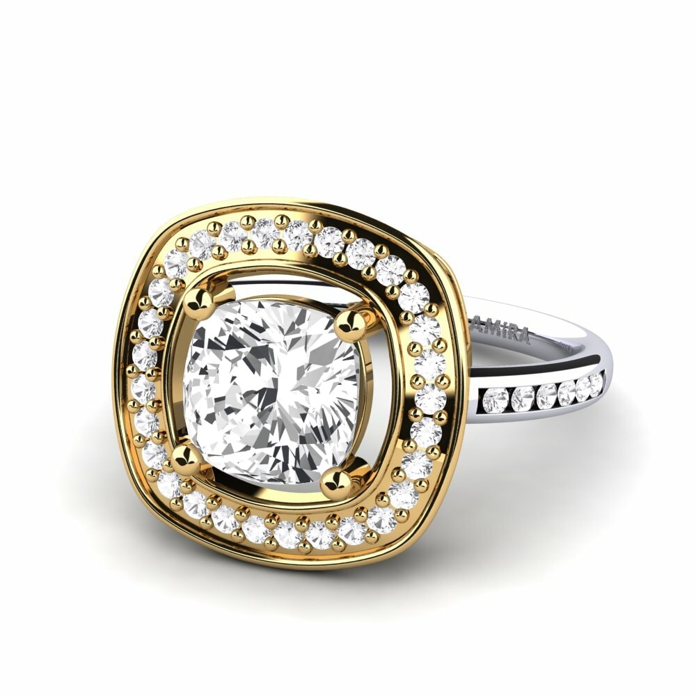 White sapphire Engagement Ring Pieretta