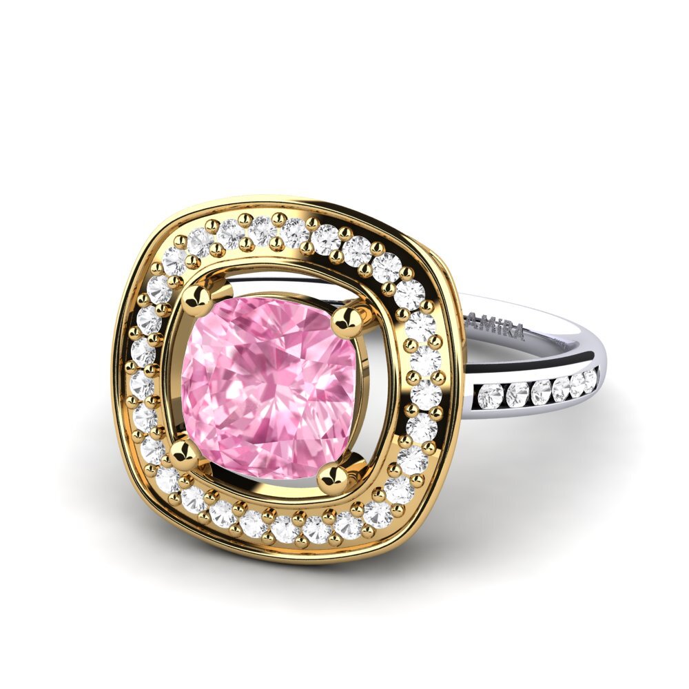 Pink Sapphire Engagement Ring Pieretta