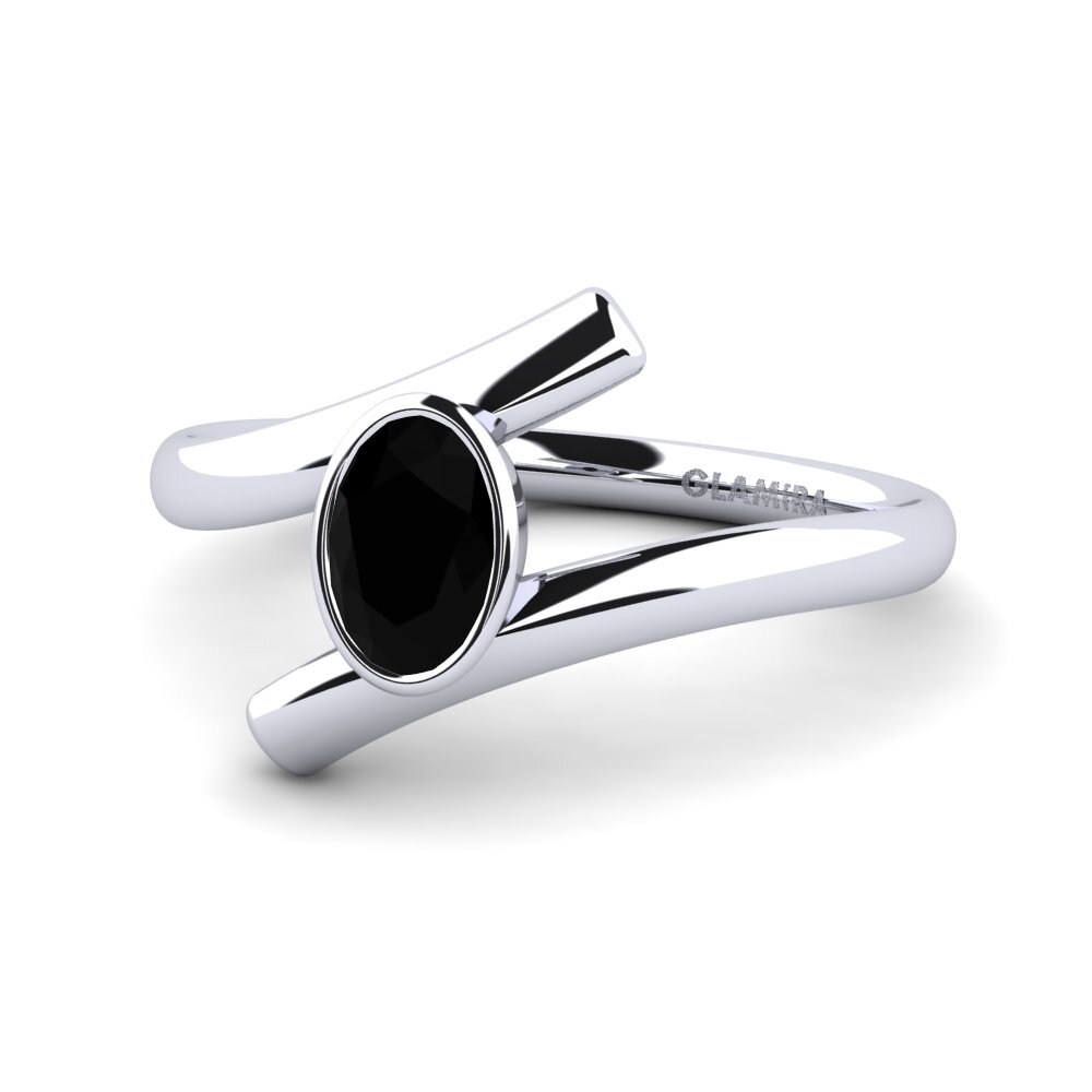 Black Onyx Engagement Ring Pierya