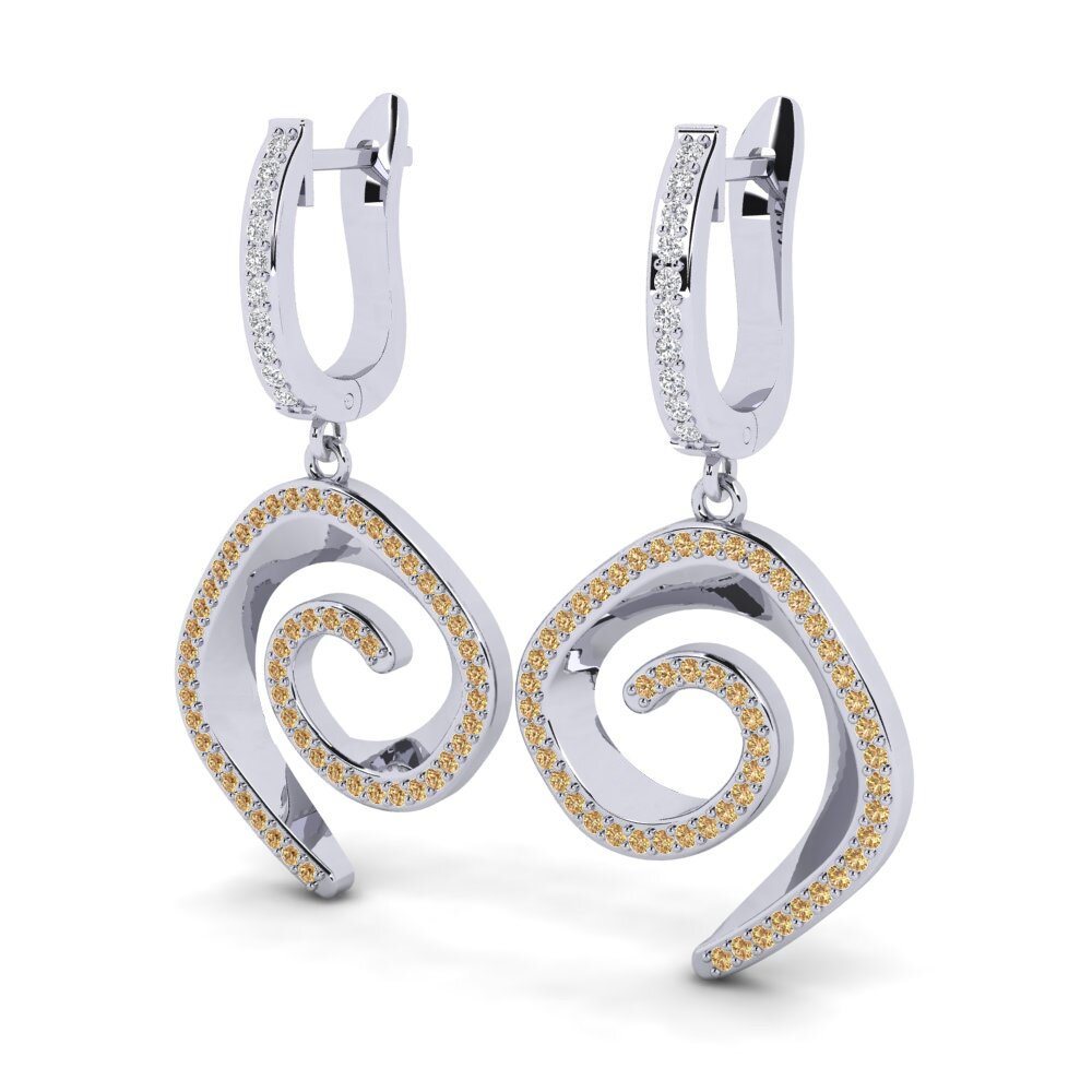 Diamante Marrón Pendiente de mujer Pihu