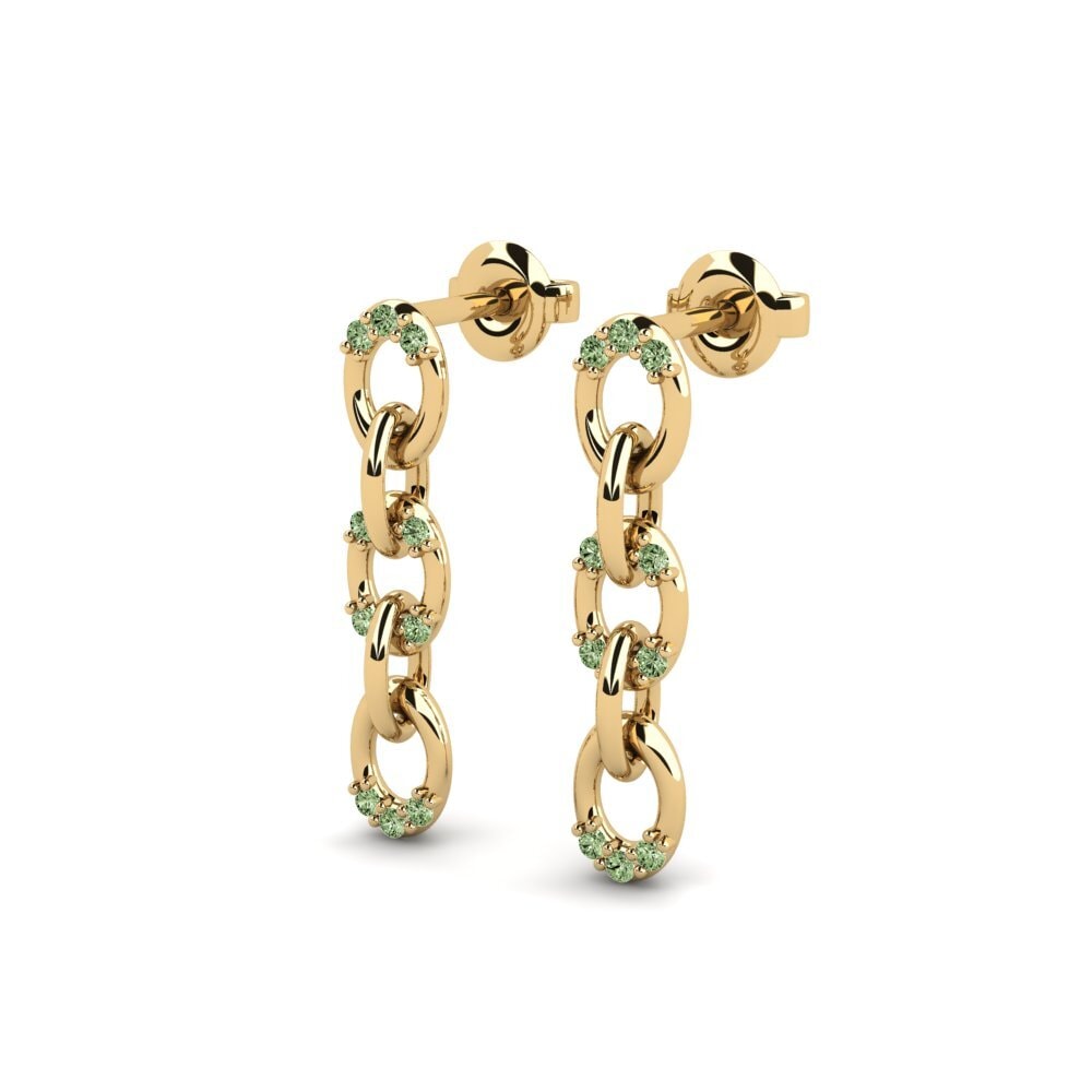 Diamante Verde Pendiente de mujer Pindra