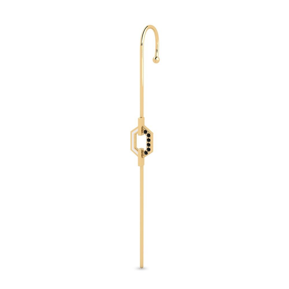 Onice Nero Piercing all'orecchio Pinus - B