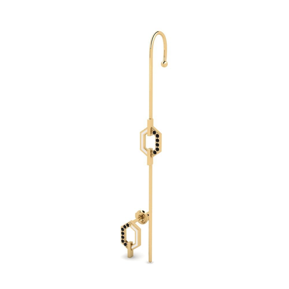 Onice Nero Piercing all'orecchio Pinus - Set