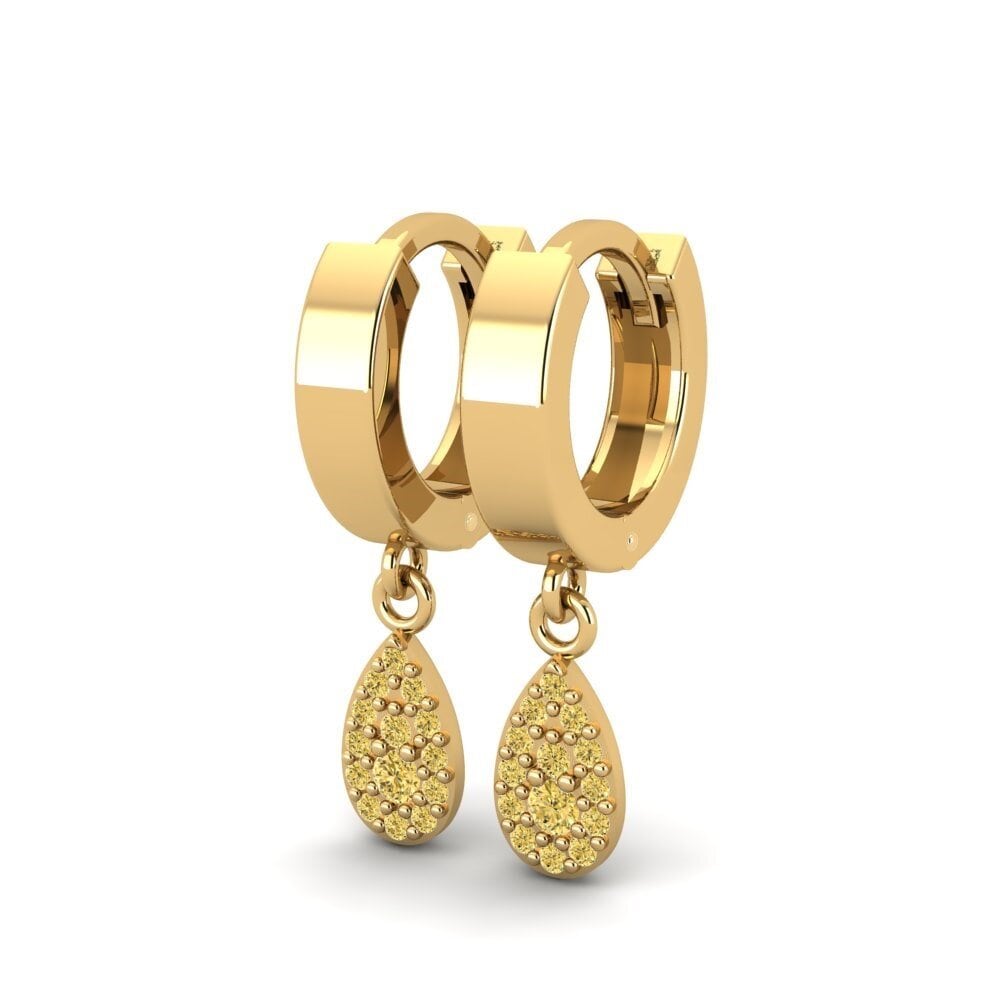 Diamante Amarillo Pendiente de mujer Pittard