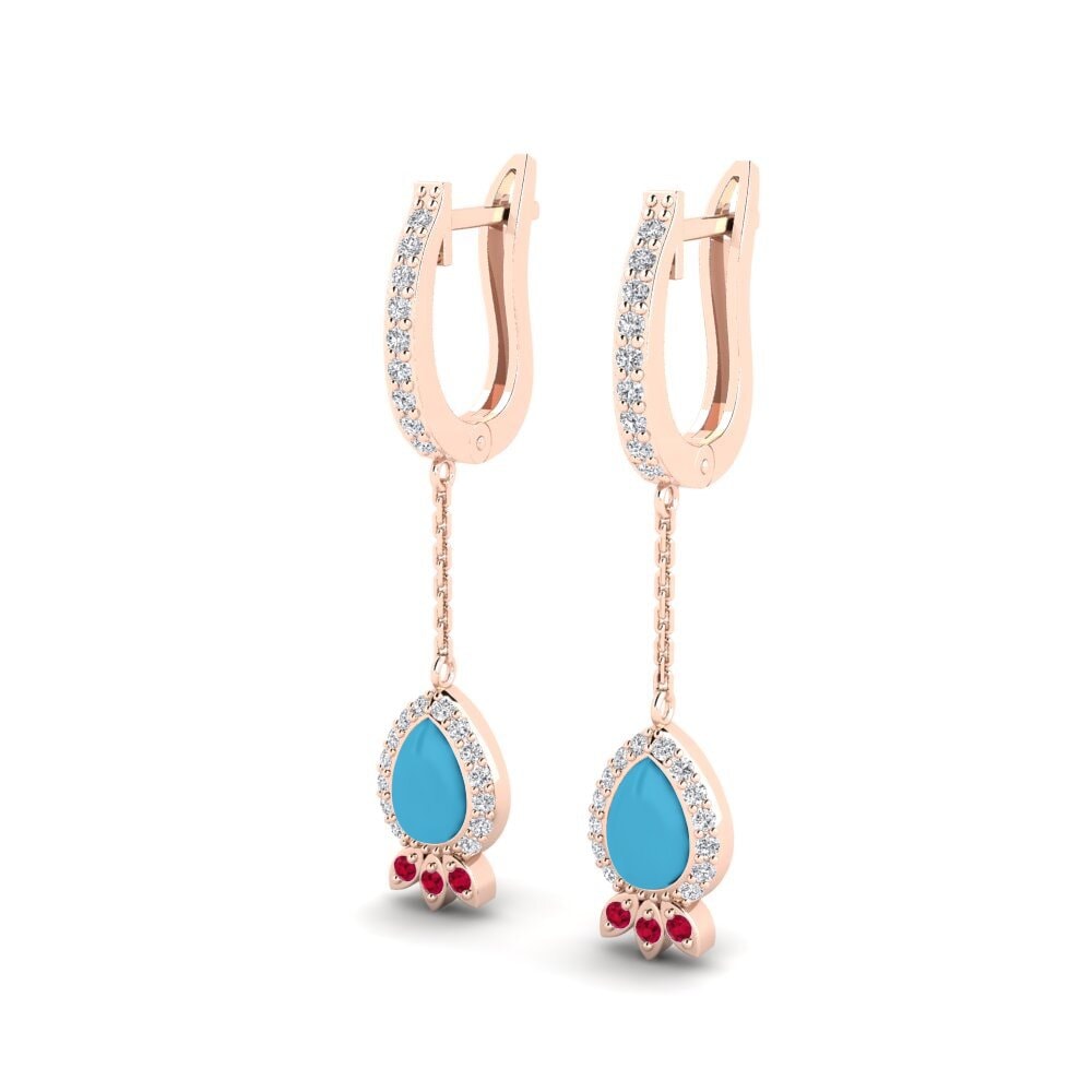 14k Rose Gold Women's Earring Piuma