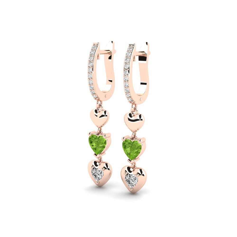 Corazón Peridoto Pendiente de mujer Placida