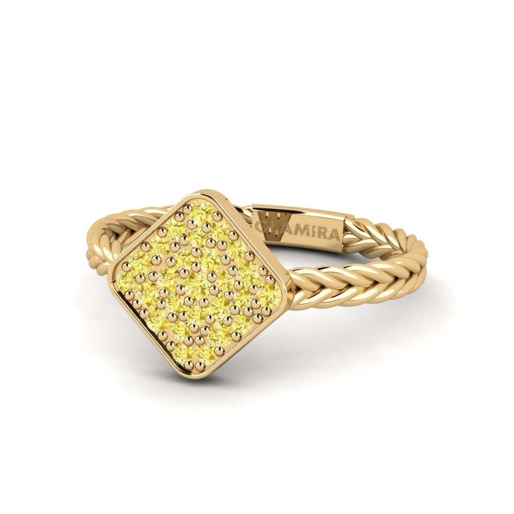 Yellow Sapphire Ring Plait