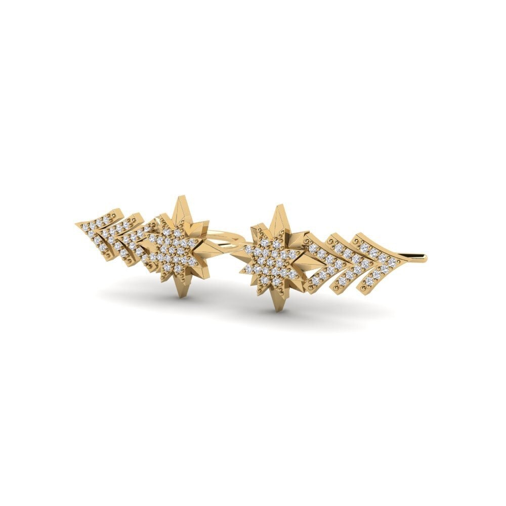 14k Oro Amarillo Pendiente de mujer Planetary