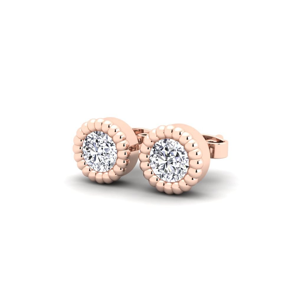18ct Rose Gold Lab Grown Diamond Women's Earring Planta