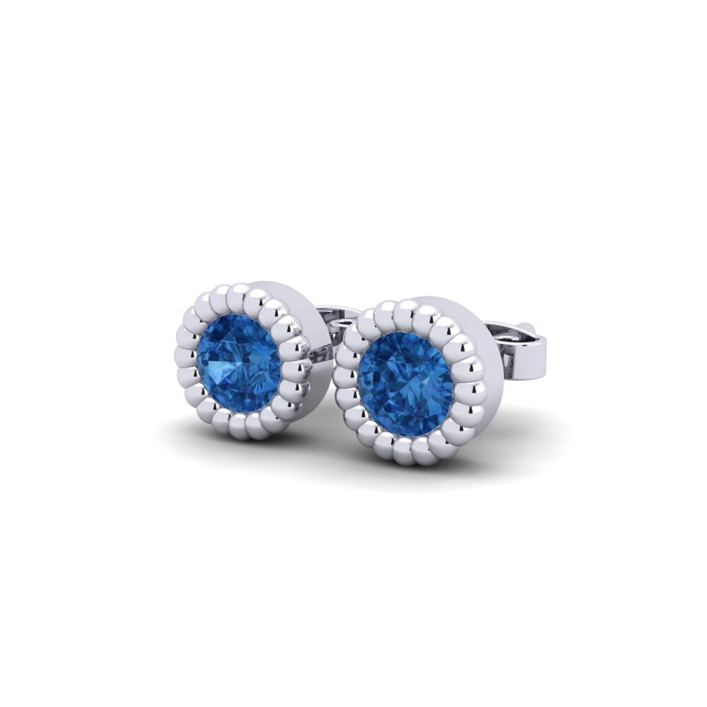 Dark Blue Zirconia Women's Earring Planta