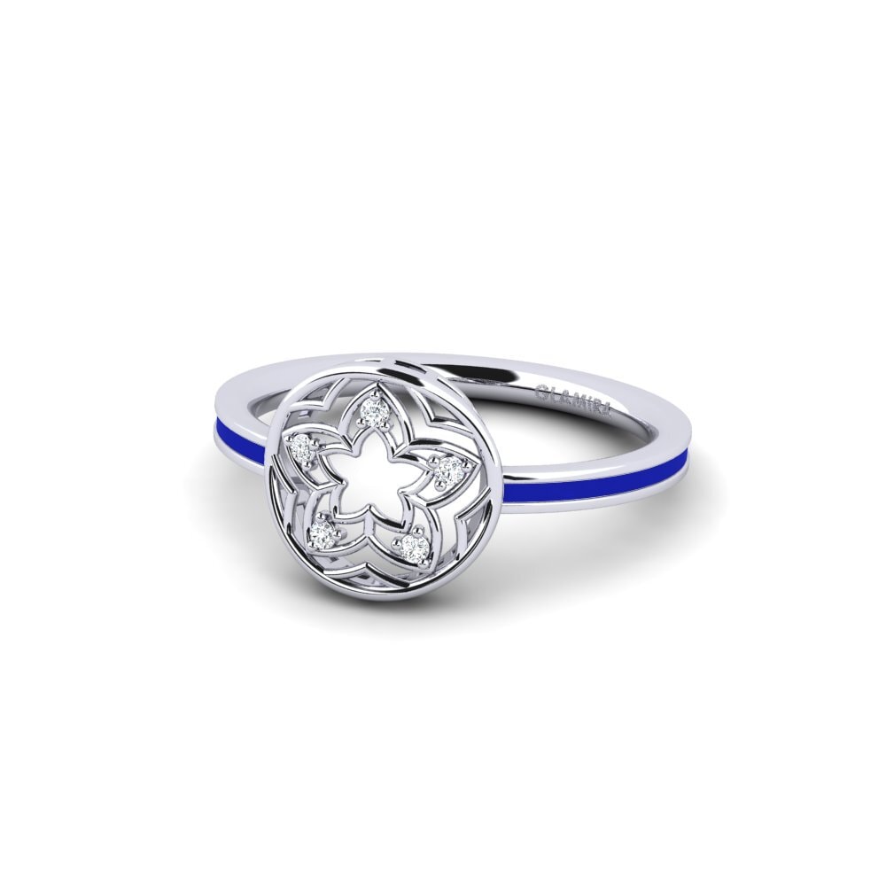 9ct White Gold Ring Plantajo