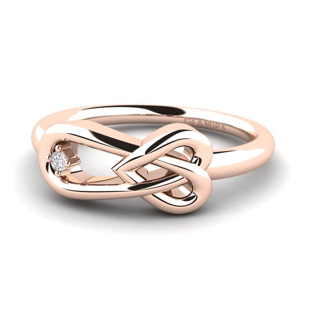 18ct Rose Gold Lab Grown Diamond Ring Platano