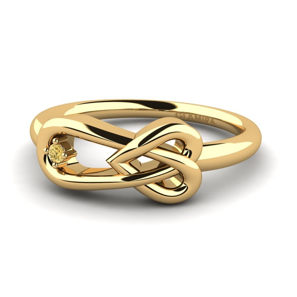 14ct Yellow Gold Yellow Diamond Ring Platano