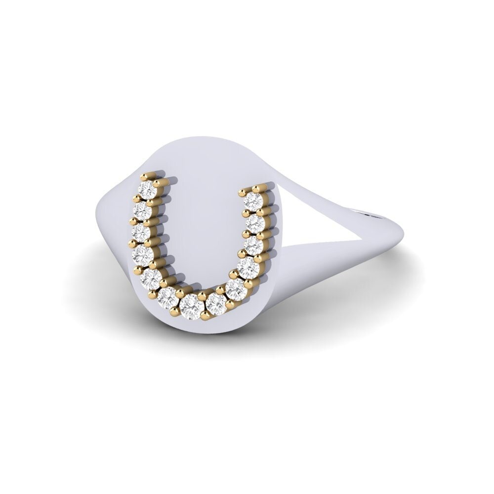 14ct White & Yellow Gold Ring Pogona