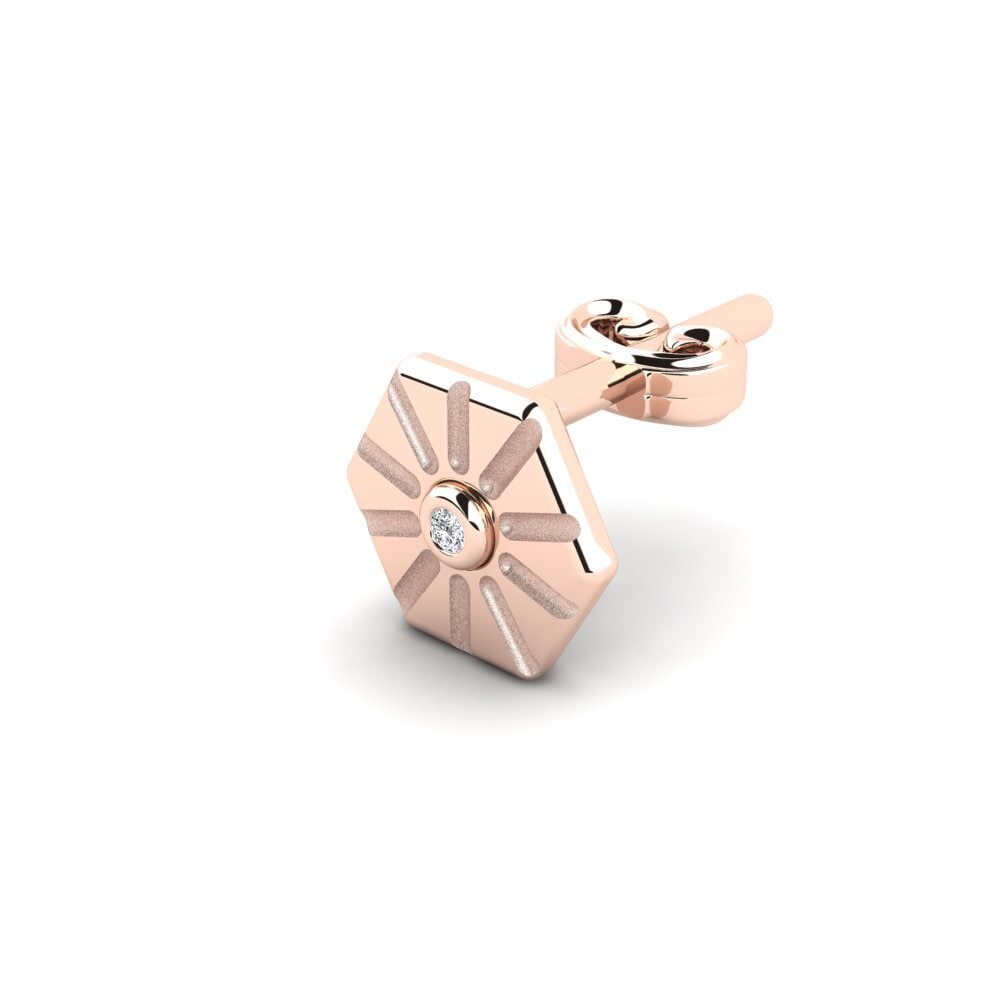 18k Oro Rosa Diamante Pendiente para hombre Pogretta