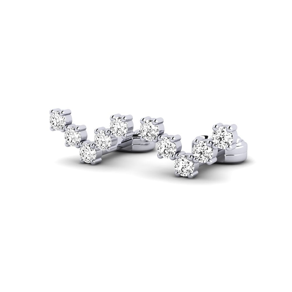 Đá Moissanite Bông tai nữ Polka