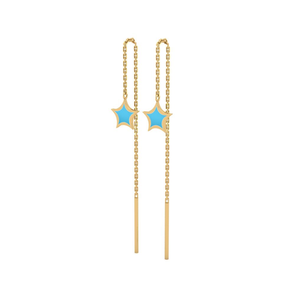 9k Oro Amarillo Pendientes Pontia