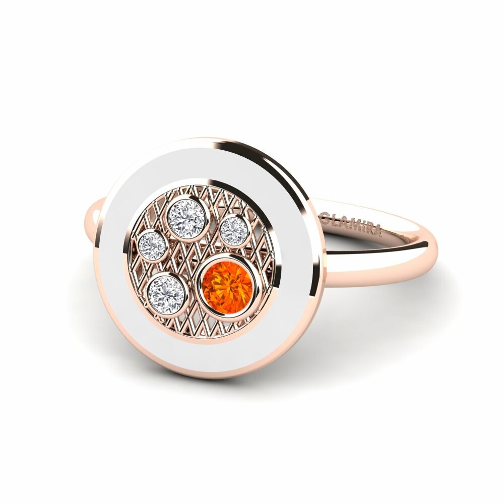 Anillo Poovey Zafiro Naranja