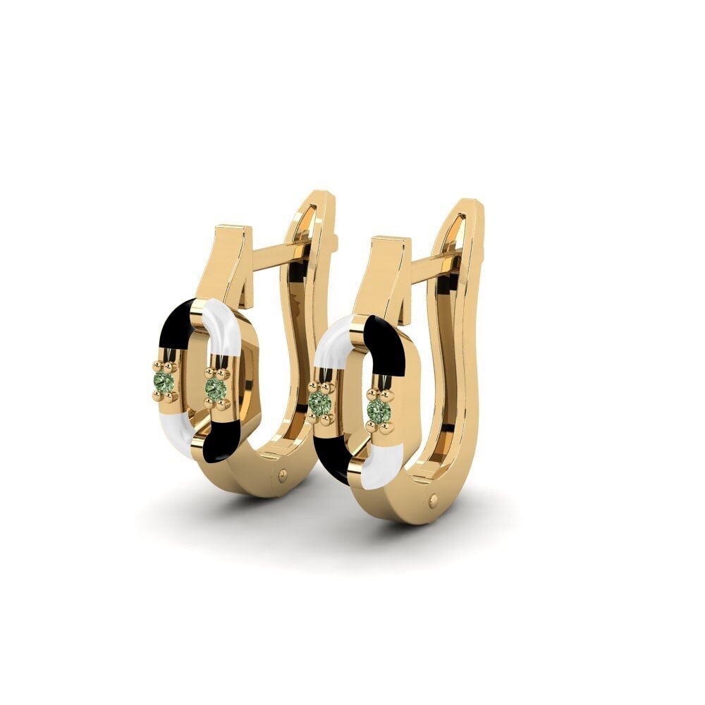Green Diamond Women's Earring Porou
