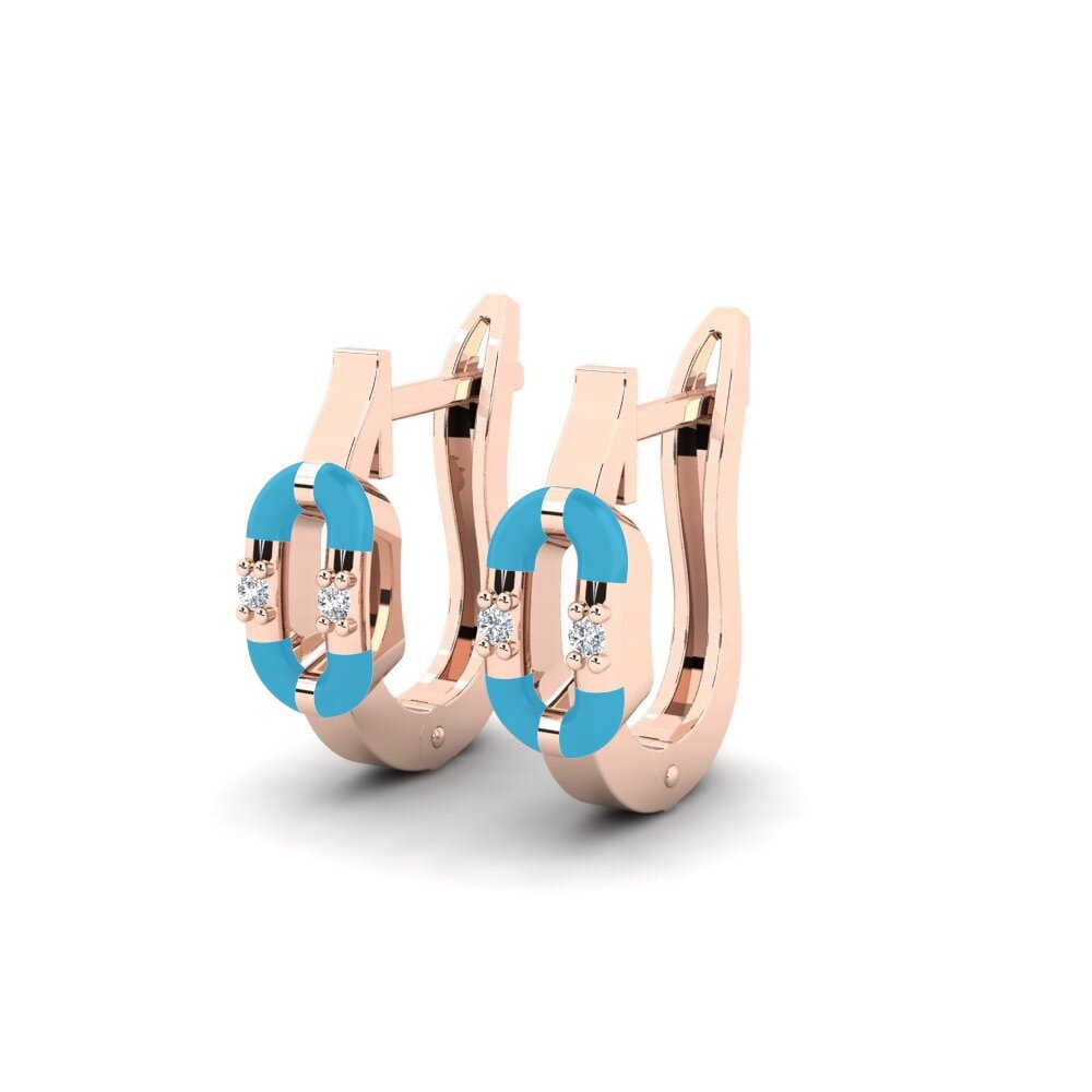 14k Oro Rosa Pendiente de mujer Porou