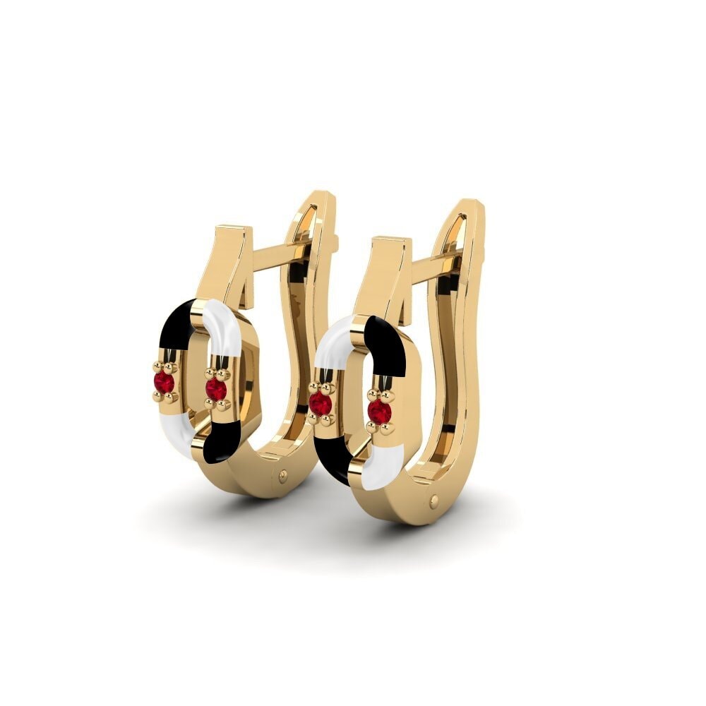 Red Zirconia Women's Earring Porou