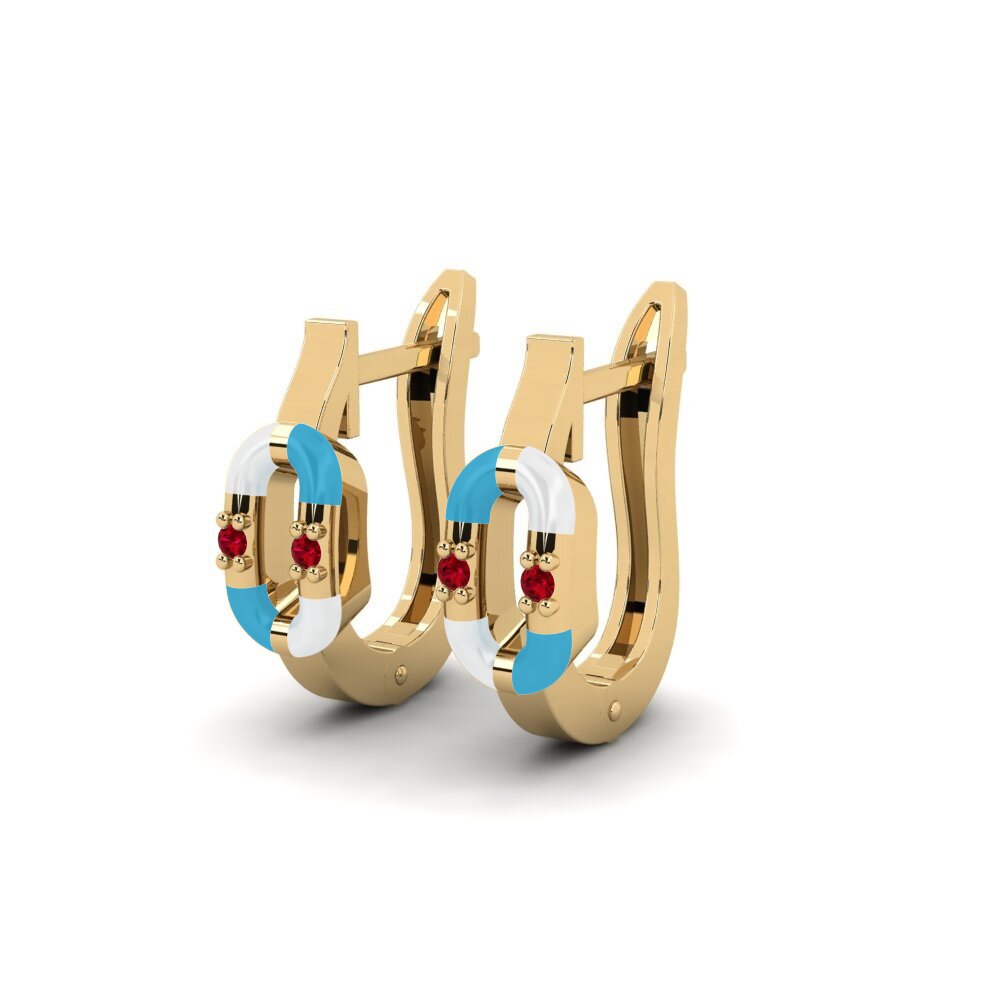 Red Zirconia Women's Earring Porou