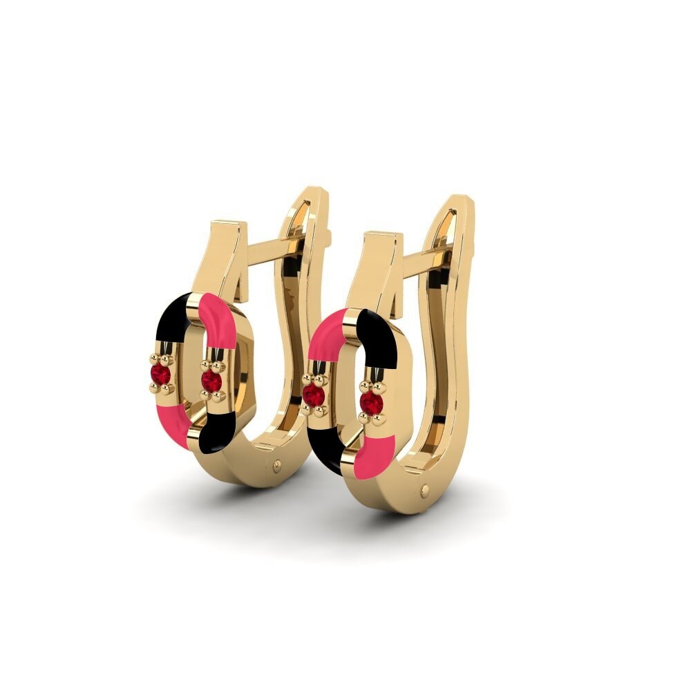 Red Zirconia Women's Earring Porou