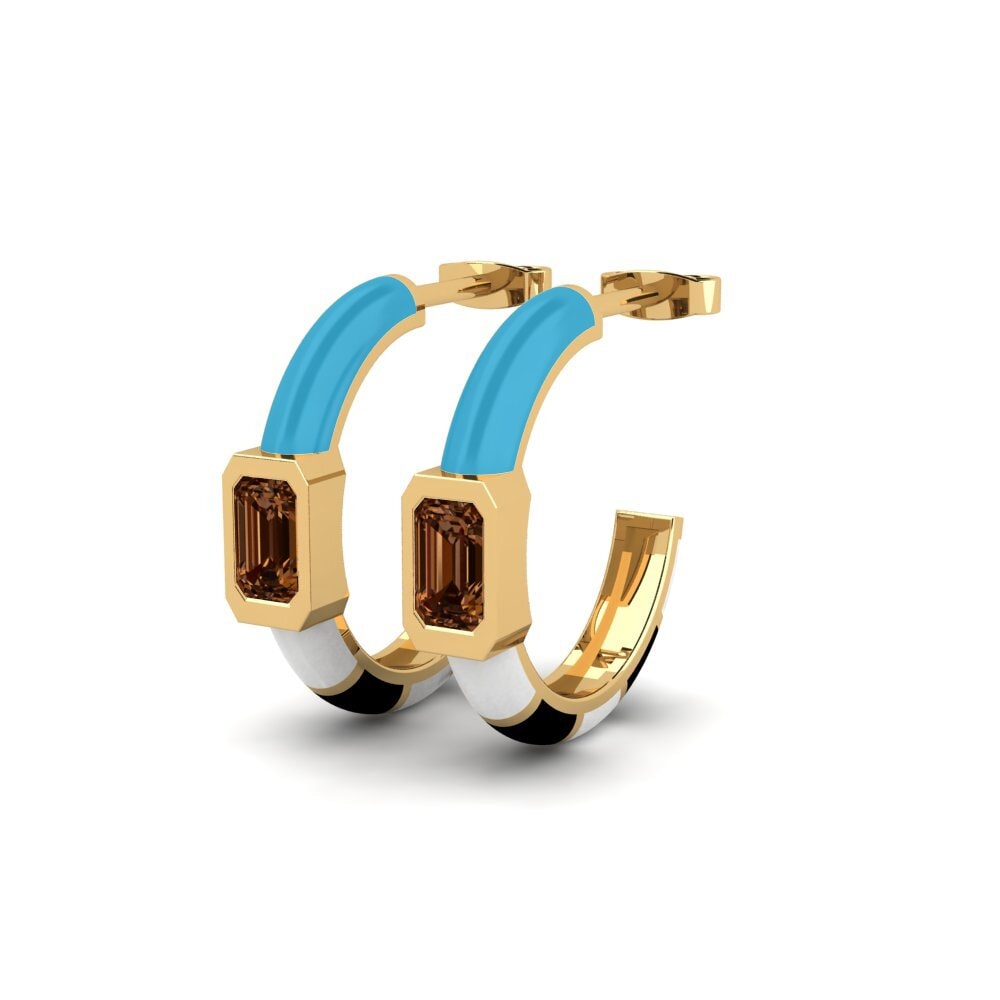 Brown Diamond Women's Earring Portachiavi