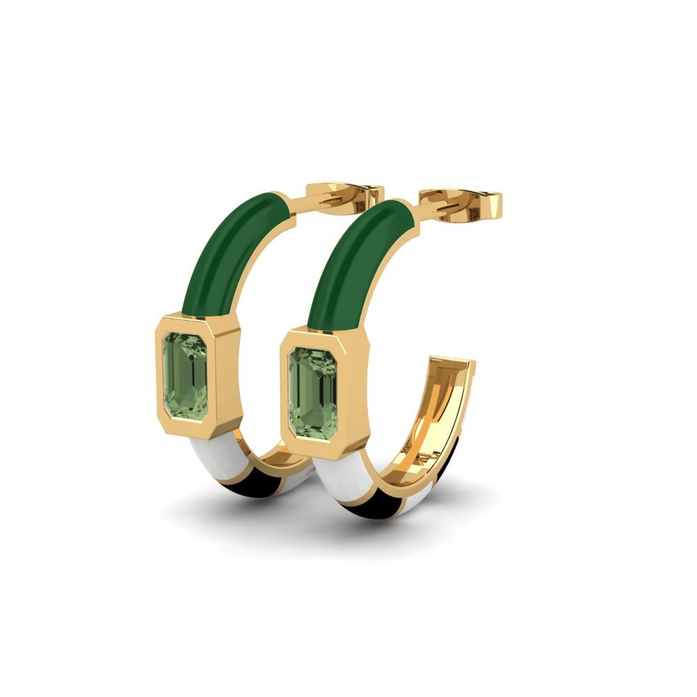 Green Sapphire Women's Earring Portachiavi