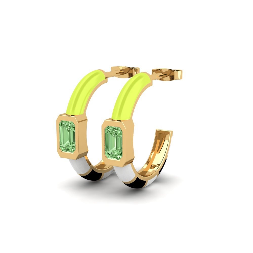 Green Diamond Women's Earring Portachiavi