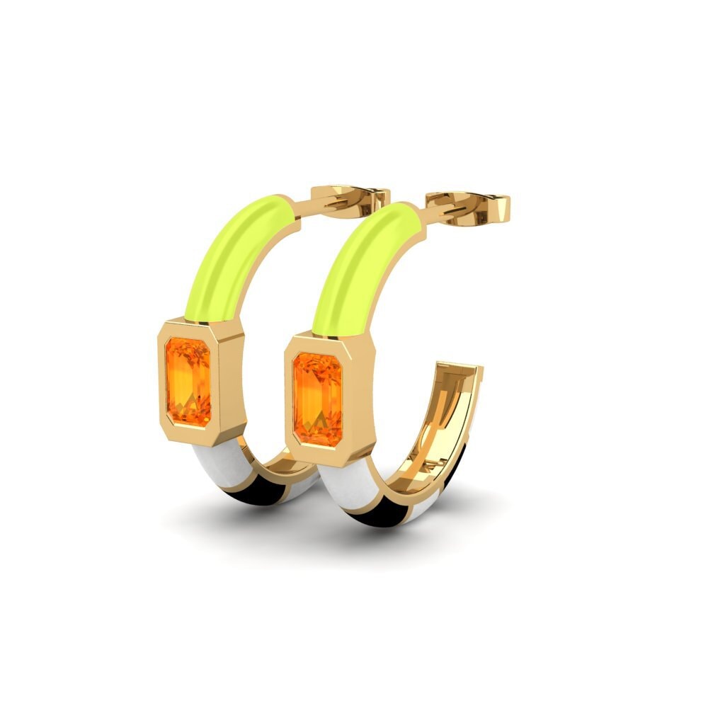 Orange Sapphire Women's Earring Portachiavi